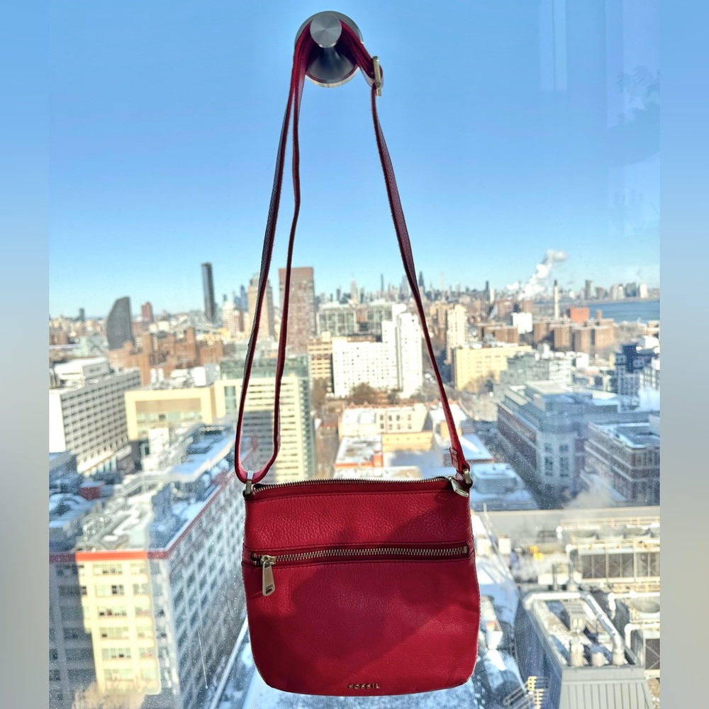 Red Fossil Crossbody Purse